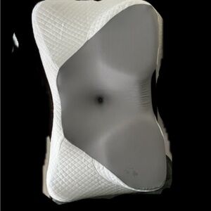 Ergonomic White and Gray Pillow